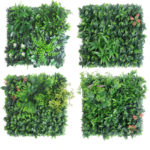 Panneau mural de plantes artificielles, tropicales, fleurs, feuilles, 50 x 50 cm – Image 5