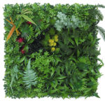 Panneau mural de plantes artificielles, tropicales, fleurs, faugères, 50 x 50 cm – Image 3