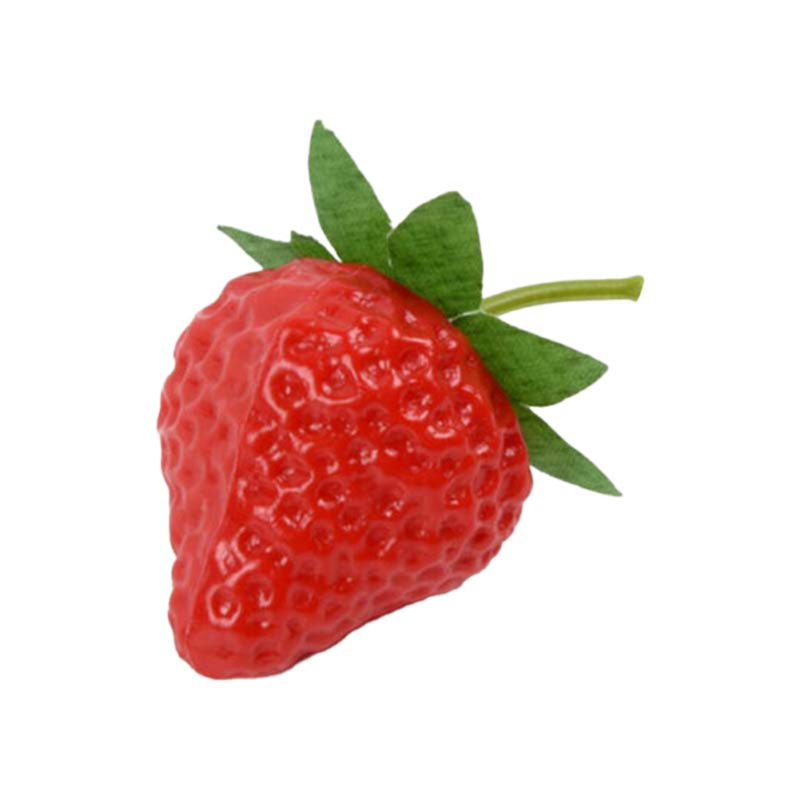 Lot de 20 fraises artificielles, ornement en plastique, décoration