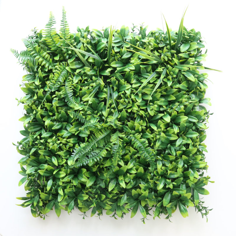 163162-6okvtf.jpg Panneau mural de plantes artificielles, tropicales, fleurs, herbes vertes, 50 x 50 cm – Image 4
