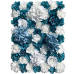 Panneau mural de fleurs artificielles, roses hortensia, décoration mariage, 60 x 40 cm – Image 3