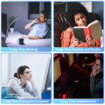 Masseur oculaire avec vibration, chauffant, Bluetooth, musique, pression d'air, pliable – Image 9