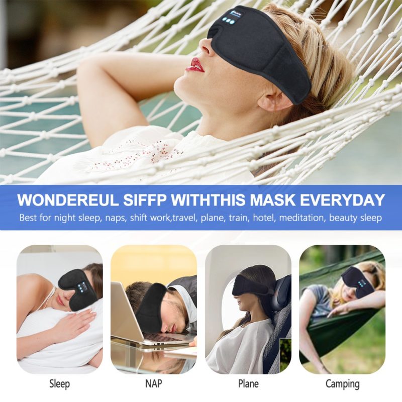 Masque de sommeil pour le confort des yeux, appel Bluetooth, musique 3D, 10 heures d'autonomie – Image 8