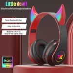 Casque audio sans fil pour enfant, Bluetooth avec microphone, clignotant RVB – Image 6