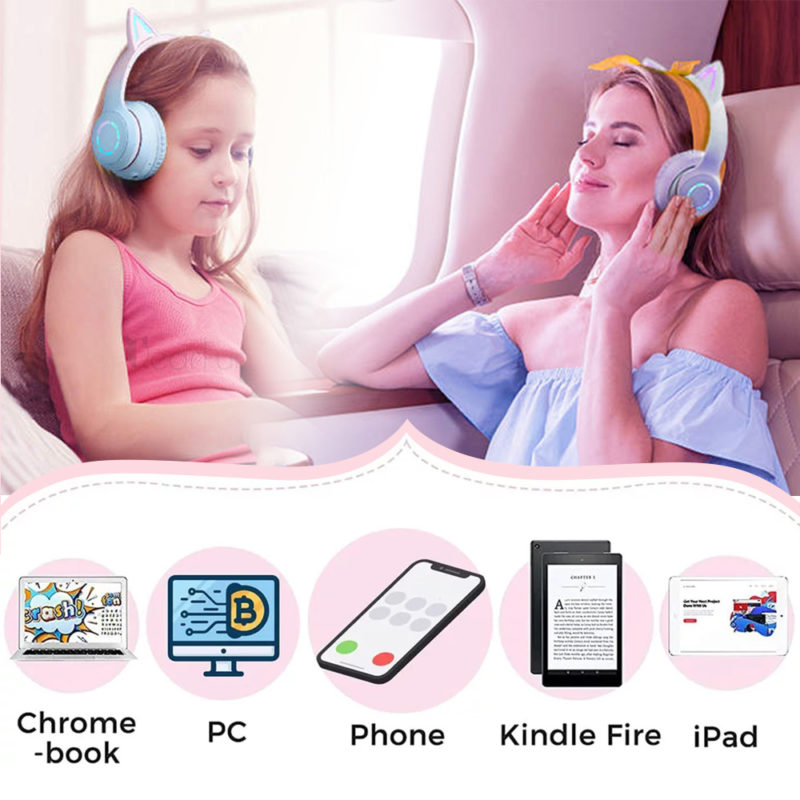 Casque de jeu sans fil avec microphone, Bluetooth 5.1, suppression active du bruit – Image 7