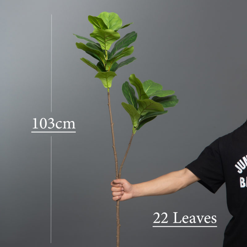 163666-bvqilm.jpg Branche de Ficus Lyrata artificielle, grandes feuilles, 103 cm – Image 2