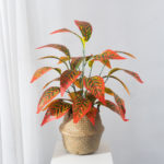 Plante artificielle, croton, arbuste de 26 feuilles, 75 cm