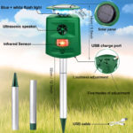 Répulsif solaire ultrasonique pour animaux, étanche, dissuasif, 8 à 10 m – Image 6