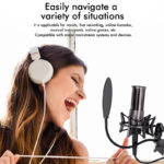 Kit de microphone professionnel en métal, avec accessoires, pour podcast, streaming, studio – Image 5