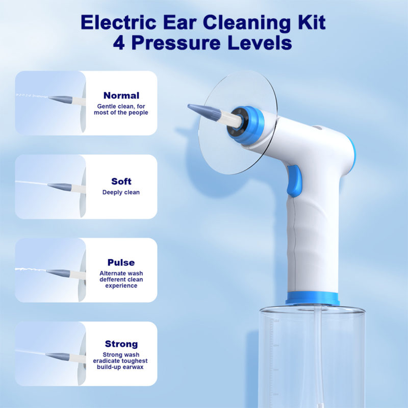 Nettoyeur d’oreille électrique à eau, 4 modes de pression, confortable et sans danger – Image 8