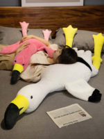 Peluche de flamant rose, coussin moelleux, de grande taille, de 70 à 180 cm – Image 2