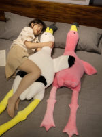 Peluche de flamant rose, coussin moelleux, de grande taille, de 70 à 180 cm – Image 3