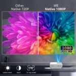 Projecteur Home Cinéma 1080P, 4K, Wifi, Bluetooth, 5'000 Lumens, haut-parleur intégré – Image 3