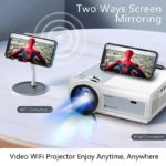 Projecteur Home Cinéma 1080P, 4K, Wifi, Bluetooth, 5'000 Lumens, haut-parleur intégré – Image 5