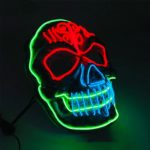 Masque LED d'halloween, au néon lumineux, Roi fantôme – Image 2