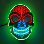Masque LED d'halloween, au néon lumineux, Roi fantôme – Image 4