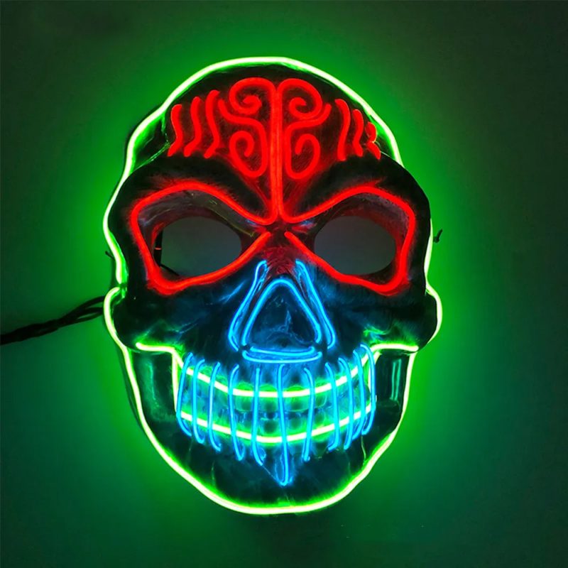 164526-lnxmrl.jpg Masque LED d'halloween, au néon lumineux, Roi fantôme – Image 4