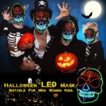 Masque LED d'halloween, au néon lumineux, Roi fantôme – Image 5