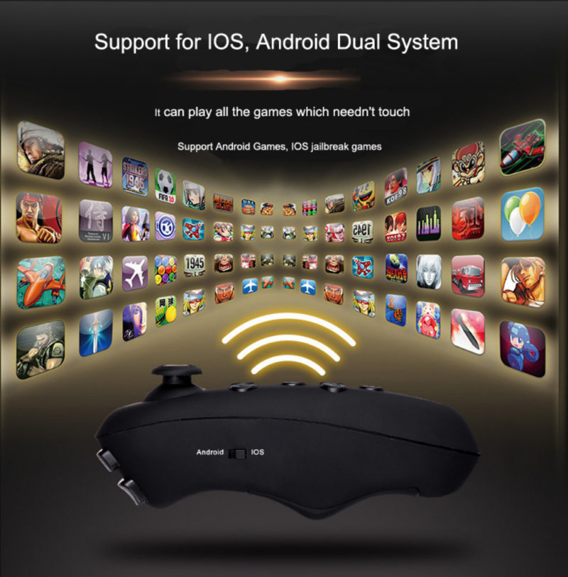S11e4925bb398457e98b315a6bb731279v Casque de réalité virtuelle 3D VR, visionneuse intelligente pour téléphone portable, avec télécommande – Image 8