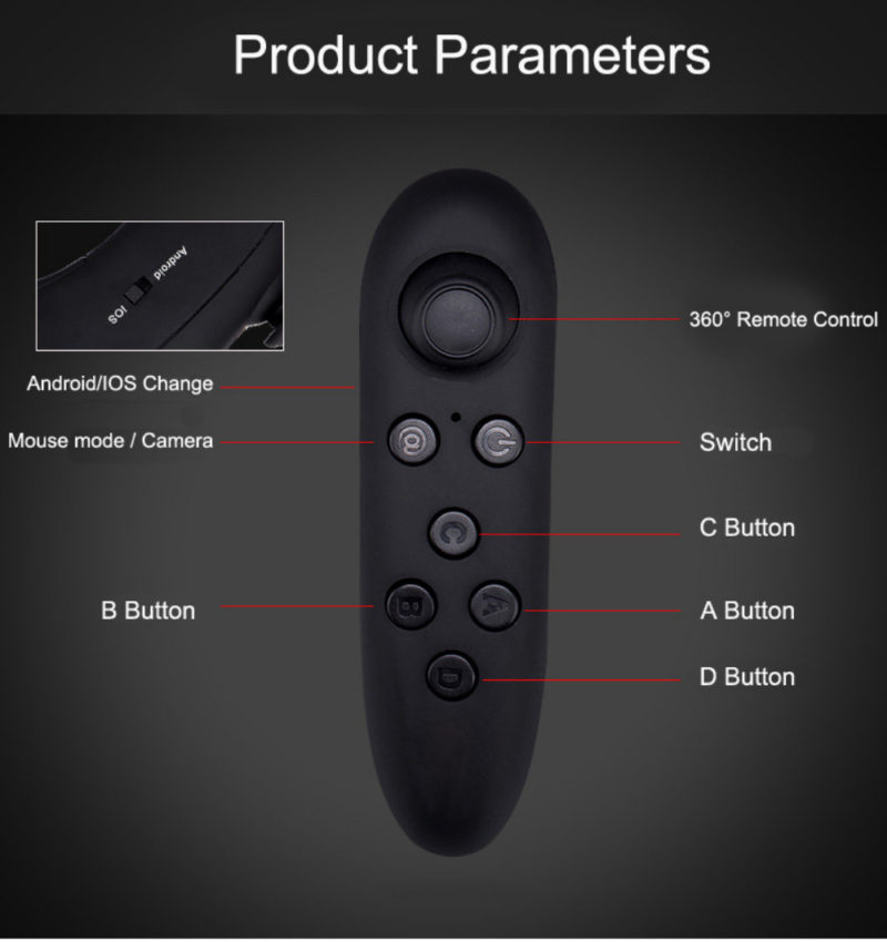 S17aae437159d4c9d82ee3d8d431044482 Casque de réalité virtuelle 3D VR, visionneuse intelligente pour téléphone portable, avec télécommande – Image 7
