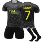 Ensemble maillot, short et chaussette de football pour enfant, Mbappé, Neymar, Messi, confortable et respirant – Image 3