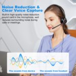 Casque audio USB avec microphone rotatif 360°, anti-bruit actif, pour centre d'appels, Webex, Zoom – Image 8