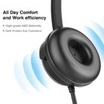 Casque audio USB avec microphone rotatif 330°, à une oreille, anti-bruit, pour centre d’appels – Image 3