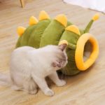 Niche tunnel en peluche pour chat et chien, chaude et respirante – Image 2