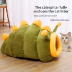 Niche tunnel en peluche pour chat et chien, chaude et respirante – Image 4