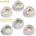 Niche panier en peluche longue, pour chat et chien, 40 à 60 cm – Image 6