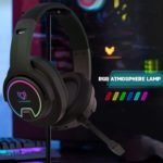 Casque de jeu sans fil avec réduction du bruit, MPOW, Bluetooth 5.0, Surround 7.1, éclairage RVB – Image 3