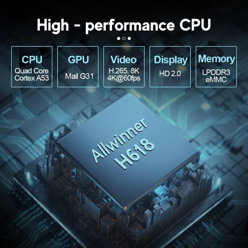 TV Stick Android 12, DQ06, 8K, RAM 4 GB DDR3, stockage 32 GB eMMC – Image 4