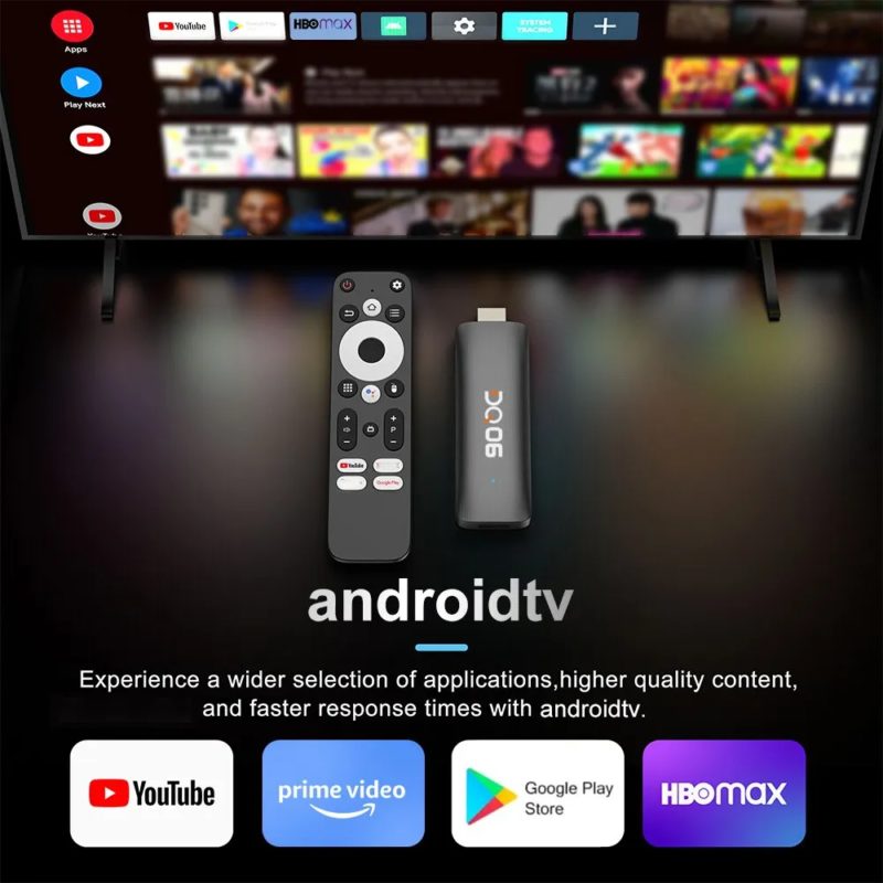 TV Stick Android 12, DQ06, 8K, RAM 4 GB DDR3, stockage 32 GB eMMC – Image 6