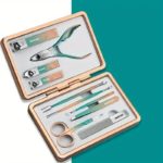 Ensemble d'outils de manucure, 10 pièces, outil de coupe des ongles, rainure spéciale, ciseaux