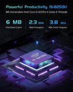 Mini PC Intel Core i5-8529U, WiFi, BT 4.2, 16 Go RAM DDR4, 512 Go SSD NVMe, Windows 11 Pro – Image 2