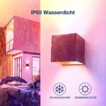 Applique murale en aluminium, lampe LED RGB connectée, 16 millions de couleurs, étanche IP65 – Image 4