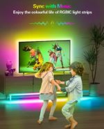 Bande lumineuse LED RGB/IC connectée, WiFi, étanche, rythme musical, 5 à 10 m – Image 5