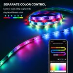 Bande lumineuse LED RGB/IC connectée, WiFi, étanche, rythme musical, 5 à 10 m – Image 4