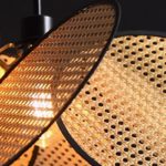 Lampadaire à arc en rotin tricoté, bambou, 180 cm – Image 5
