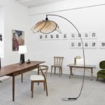 Lampadaire à arc en rotin tricoté, bambou, 180 cm – Image 3