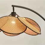 Lampadaire à arc en rotin tricoté, bambou, 180 cm – Image 6