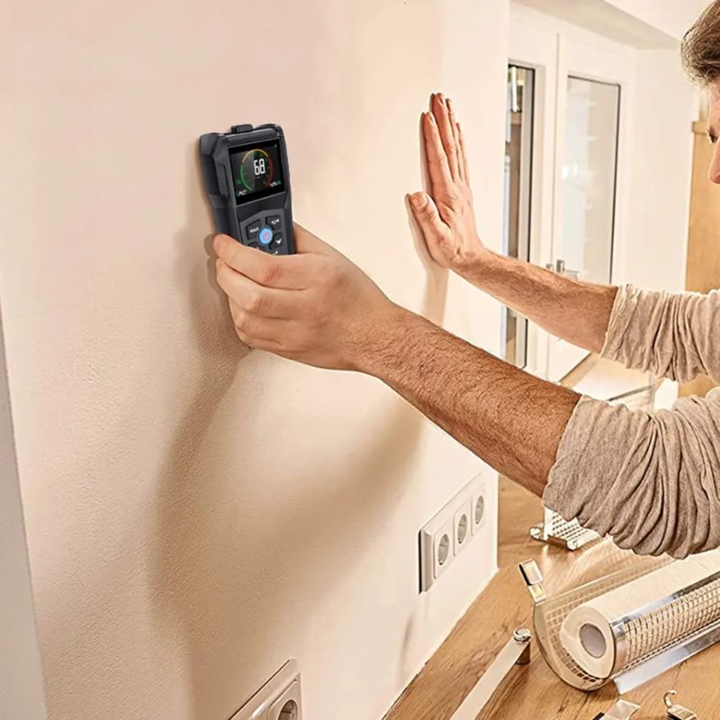 Humidimètre WM700A, détecteur d'humidité inversé à angle complet, avec mesure de température – Image 2