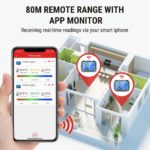 Thermomètre et hygromètre connecté, Bluetooth, rétro éclairage, station de météo – Image 2