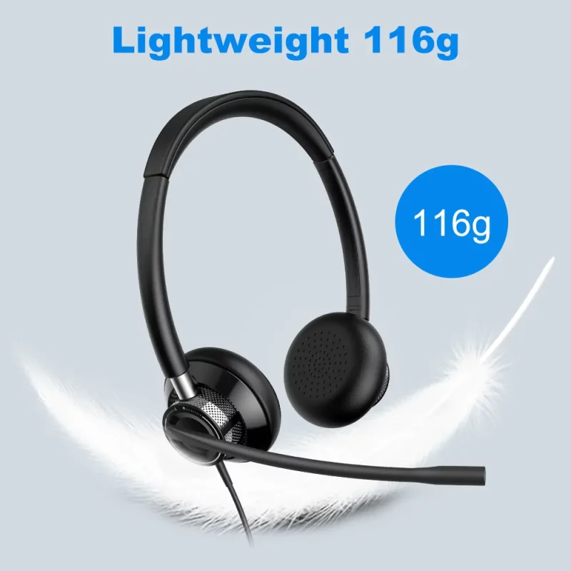 H4c42c9028e17491fbf68029834eda9e17 Casque audio USB avec microphone rotatif 360°, anti-bruit actif, pour centre d'appels, Webex, Zoom – Image 4