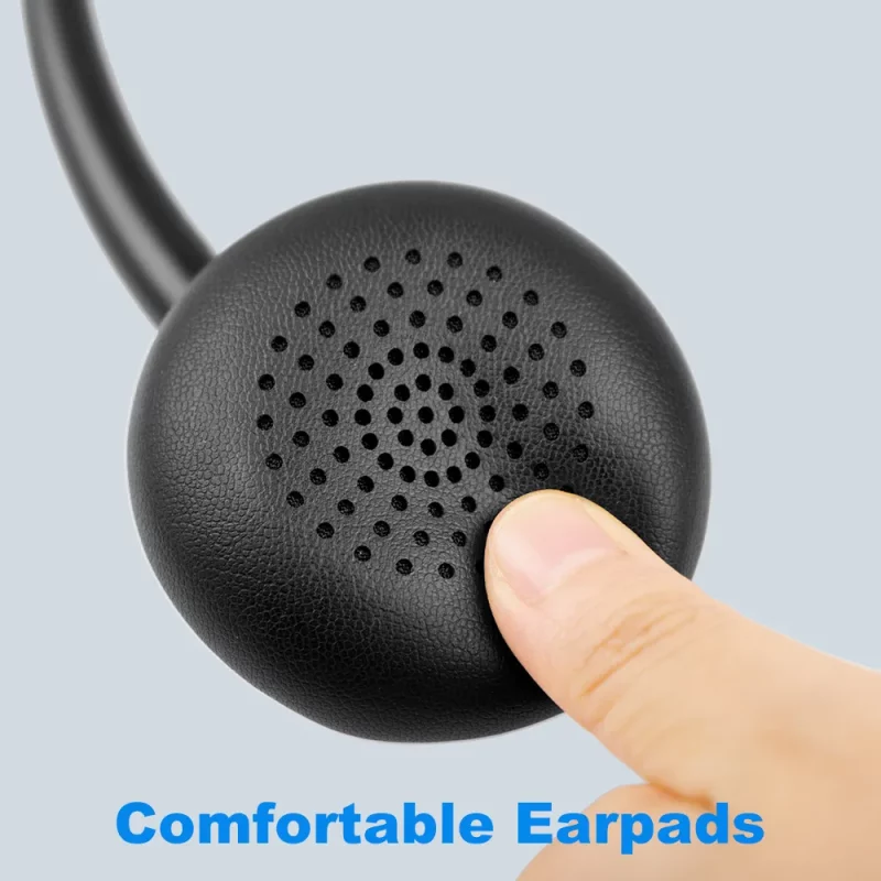 Hc8d39cb1cdab4d7fb77d486760f48945b Casque audio USB avec microphone rotatif 360°, anti-bruit actif, pour centre d'appels, Webex, Zoom – Image 3