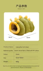 Niche tunnel en peluche pour chat et chien, chaude et respirante – Image 3