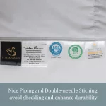 Duvet en plumes d'oie, couverture en duvet blanc, 100% coton égyptien, 4 saisons – Image 12