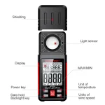 Luxmètre HT603, 200'000 Lux, compteur de lumière avec mesure d'humidité et température ambiante – Image 7