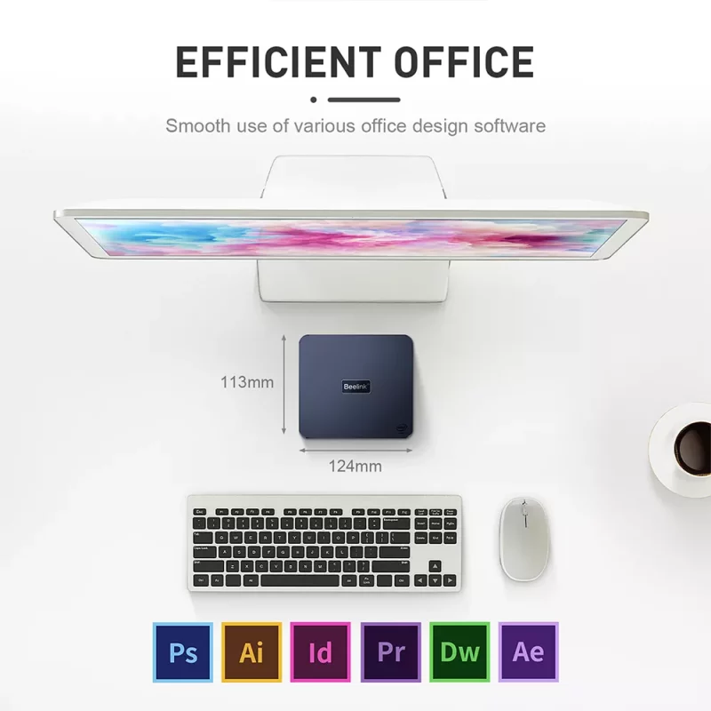 Mini PC Intel Core N5105 Jasper Lake, WiFi 5, BT 4.0, RAM DDR4, SSD M.2 NVMe, Windows 11 – Image 3