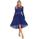 Robe de danse lyrique moderne, manches longues, paillettes, maille transparente, justaucorps – Image 7